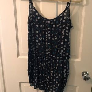 Navy patterned romper